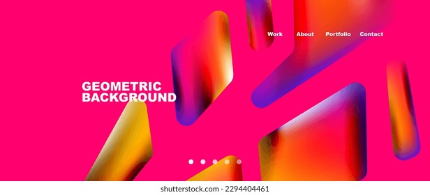 Tech minimal geometric wallpaper. Creative abstract background. Vector illustration for wallpaper banner background or landing page