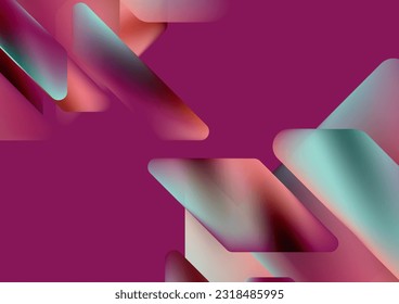Technisch minimale geometrische Tapete. Kreativer abstrakter Hintergrund. Vektorgrafik für Bildschirmhintergrund oder Landeeite