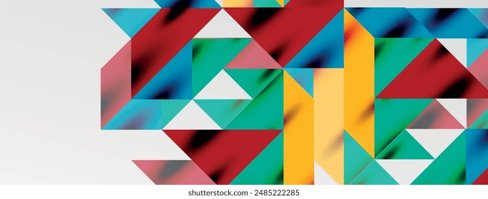 Tech minimal overlapping triangle shapes elements geometric graphic pattern