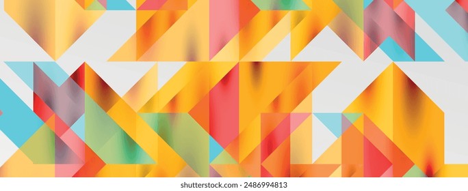 Tech minimal overlapping triangle shapes elements geometric graphic pattern