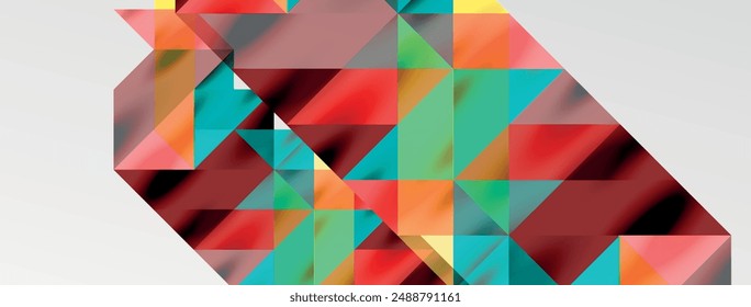 Tech minimal overlapping triangle shapes elements geometric graphic pattern