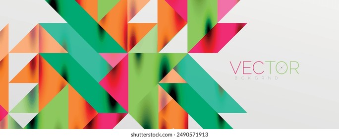 Tech minimal overlapping triangle shapes elements geometric graphic pattern