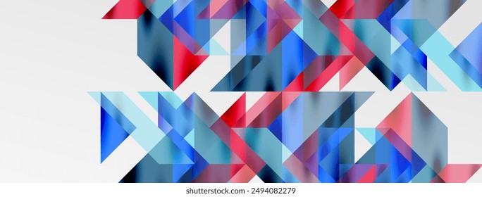 Tech minimal overlapping triangle shapes elements geometric graphic pattern