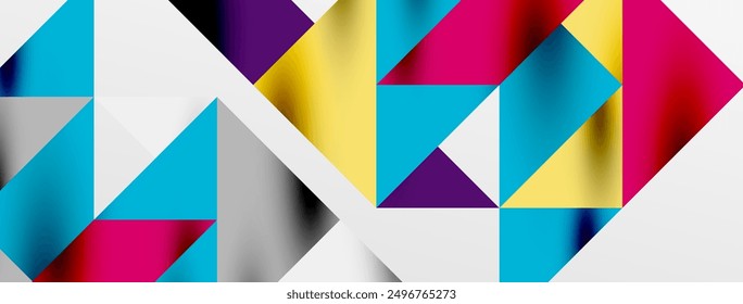 Tech minimal overlapping triangle shapes elements geometric graphic pattern