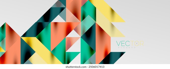 Tech minimal overlapping triangle shapes elements geometric graphic pattern