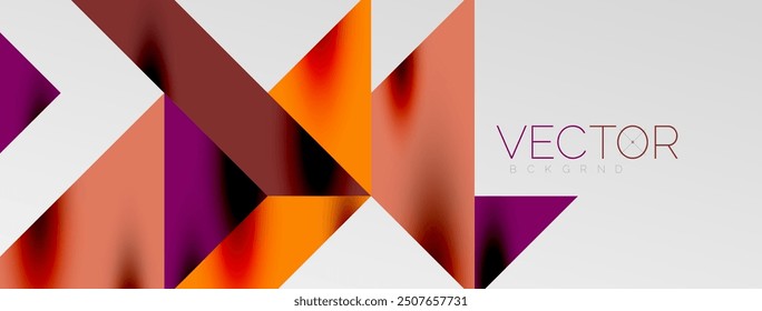 Tech minimal overlapping triangle shapes elements geometric graphic pattern