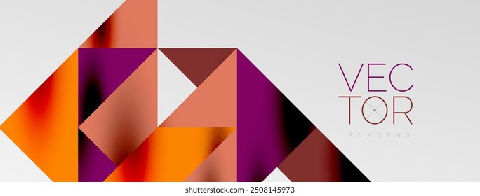 Tech minimal overlapping triangle shapes elements geometric graphic pattern