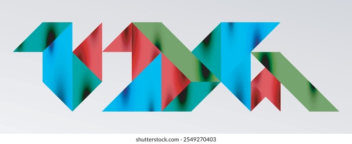 Tech minimal overlapping triangle shapes elements geometric graphic pattern