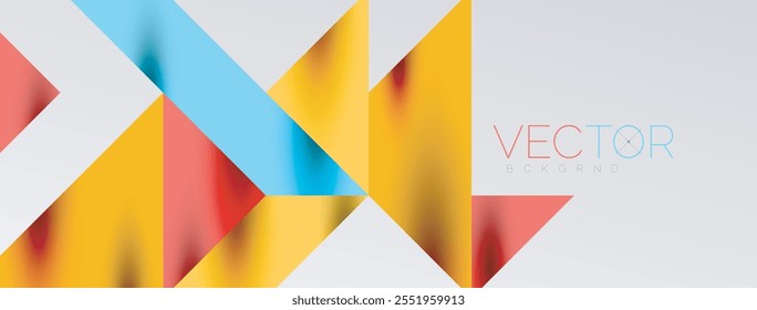 Tech minimal overlapping triangle shapes elements geometric graphic pattern