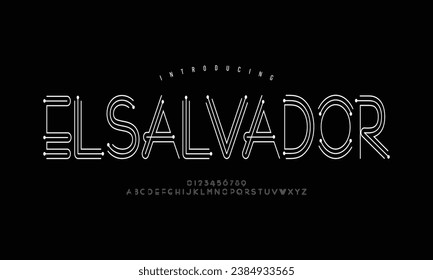 Tech Modern Alphabet Letter Font. Typography luxury style fonts for technology, digital, sports, gaming logo design. Vector Sans Serif typeface illustration.