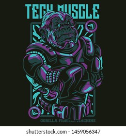 Tech Muscle Fighter Series Illustration