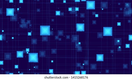 Tech Neon Seamless Landing Page Background. Abstract Modern Texture. Minimal Neon Poster Pattern. Digital Cover Background.