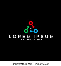 Tech networking logo inspiration. technology icon vector illustration