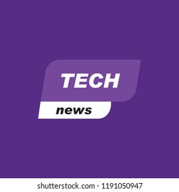 Tech news vector. Tech news icon vector symbol. Linear style sign for mobile concept and web design. Tech news banner symbol illustration. Pixel vector graphics - Vector.