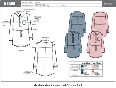 Tech Pack of Girls Top