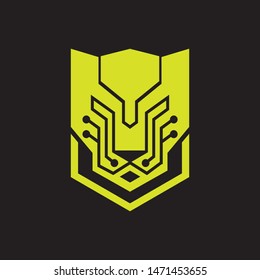 Tech Panther Head Logo. Tech Panther Icon