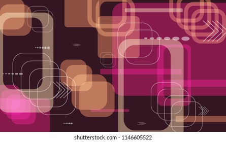 Computer Background Horizontal Pattern Tech Pattern Colorful Horizontal Technology Background Stock Vector ...
