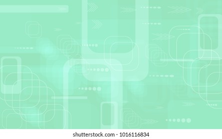 Tech Pattern. Light Horizontal Technology Background with Frames, Squares, Dots, Arrows and Lines. Modern Abstract Texture for Wallpaper, Applications, Web. Modern Digital Texture. Vector.