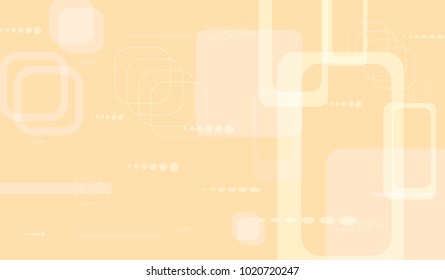 Tech Pattern. Light Horizontal Technology Background with Frames, Squares, Dots, Arrows and Lines. Modern Abstract Texture for Web, Applications, Wallpaper. Trendy Digital Texture. Vector.