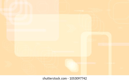 Tech Pattern. Light Horizontal Technology Background with Frames, Squares, Dots, Arrows and Lines. Modern Abstract Texture for Wallpaper, Applications, Web. Retro Digital Texture. Vector.