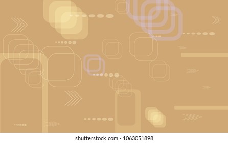 Tech Pattern. Light Horizontal Technology Background with Frames, Squares, Dots, Arrows and Lines. Modern Abstract Texture for Wallpaper, Applications, Web. Futuristic Digital Texture. Vector.