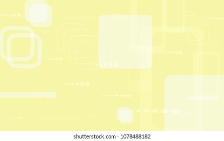 Tech Pattern. Light Horizontal Technology Background with Frames, Squares, Dots, Arrows and Lines. Modern Abstract Texture for Wallpaper, Web, Applications. Retro Digital Texture. Vector.
