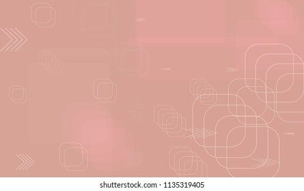 Tech Pattern. Light Horizontal Technology Background with Frames, Squares, Dots, Arrows and Lines. Modern Abstract Texture for Web, Wallpaper, Applications. Fantastic Digital Texture. Vector.