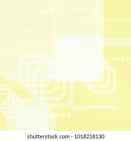 Tech Pattern. Light Square Technology Background with Frames, Squares, Dots, Arrows and Lines. Modern Abstract Texture for Web, Applications, Wallpaper. Modern Digital Texture. Vector.