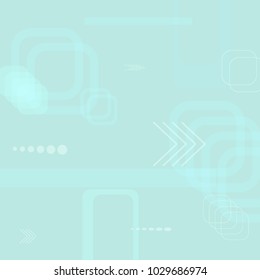 Tech Pattern. Light Square Technology Background with Frames, Squares, Dots, Arrows and Lines. Modern Abstract Texture for Web, Wallpaper, Applications. Modern Digital Texture. Vector.