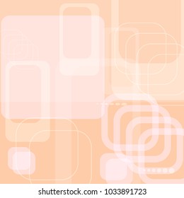 Tech Pattern. Light Square Technology Background with Frames, Squares, Dots, Arrows and Lines. Modern Abstract Texture for Wallpaper, Web, Applications. Retro Digital Texture. Vector.