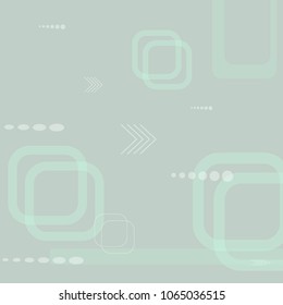 Tech Pattern. Light Square Technology Background with Frames, Squares, Dots, Arrows and Lines. Modern Abstract Texture for Wallpaper, Applications, Web. Retro Digital Texture. Vector.