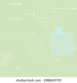 Tech Pattern. Light Square Technology Background with Frames, Squares, Dots, Arrows and Lines. Modern Abstract Texture for Web, Wallpaper, Applications. Modern Digital Texture. Vector.