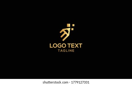 tech pen icon logo template	