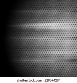 Tech perforated metal background. Vector design