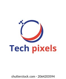 Tech pixel modern minimalist logo