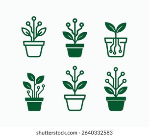 Tech Plant Circuit Board in a Pot set