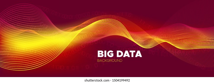 Tech Poster. Glow Digital Particles. Big Data Concept. Neon Binary Matrix Background. Yellow Tech Banner. Particle Motion. Big Data Analysis. Red Binary Number Background. Orange Tech Abstract.