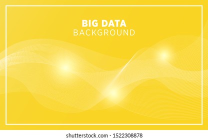 Tech Poster. Glow Digital Particles. Big Data Concept. white Tech Banner.  