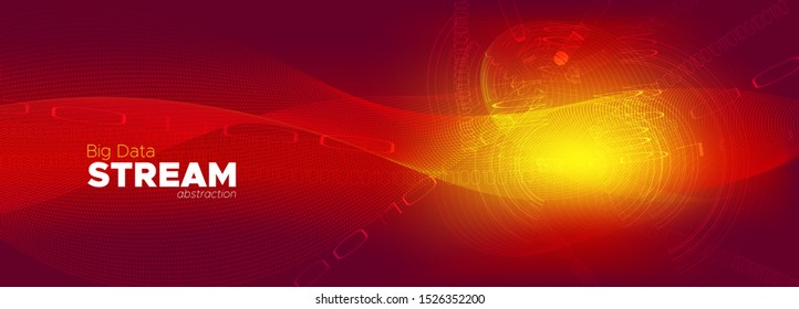 Tech Poster. Red Particle Motion. Big Data Stream. Glow Binary Matrix Background. Orange Tech Banner. Particle Future. Big Data Analysis. Neon Binary Numbers Movement. Yellow Tech Abstract.