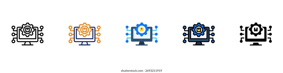 Icono de Producto técnico Ilustración vectorial de estilo múltiple