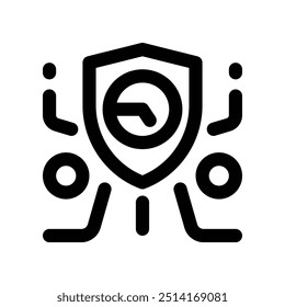 tech protection icon. vector line icon for your website, mobile, presentation, and logo design.