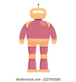 Tech robot icon cartoon vector. Kid program. Science project