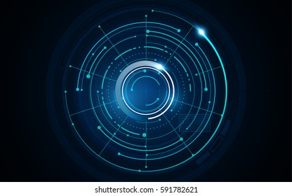 Tech Sci Fi Circle Design Innovation Concept Background