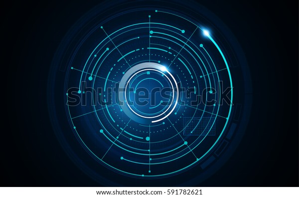 Tech Sci Fi Circle Design Innovation Stock Vector (Royalty Free) 591782621