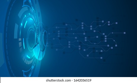 tech sci fi futuristic digital background darkness blue color design eps 10 vector