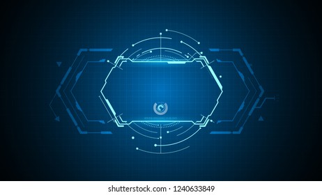 tech sci fi pattern design background eps 10 vector