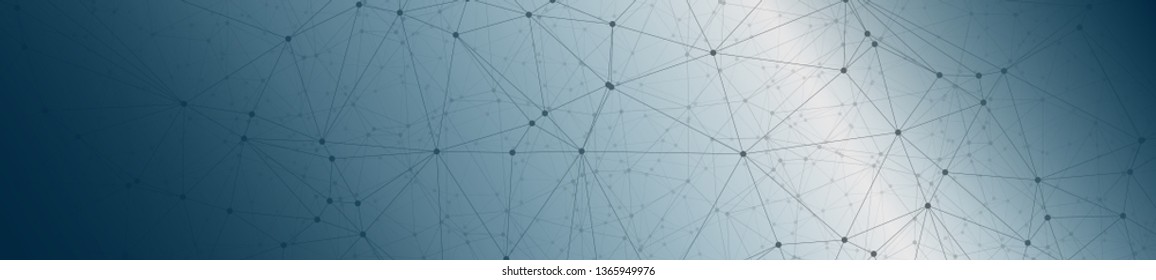 Tech science connections structure, vector connect lines