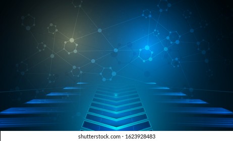 tech science innovation futuristic sci fi background design concept eps 10 vector