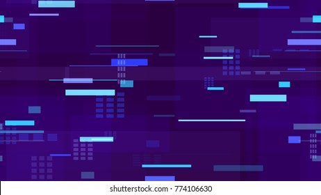 Tech Seamless Pattern with Bright Speed Lines. Abstract Night City Background with Traffic Car Lights. Hi Tech Pattern with Light Trails. Screen Futuristic Night Road Texture.