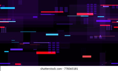 Tech Seamless Pattern with Bright Speed Lines. Night Urban Streets Background with Bright Traffic Car Lights. Seamless Pattern with Light Trails. Cover Futuristic Night Road Texture.